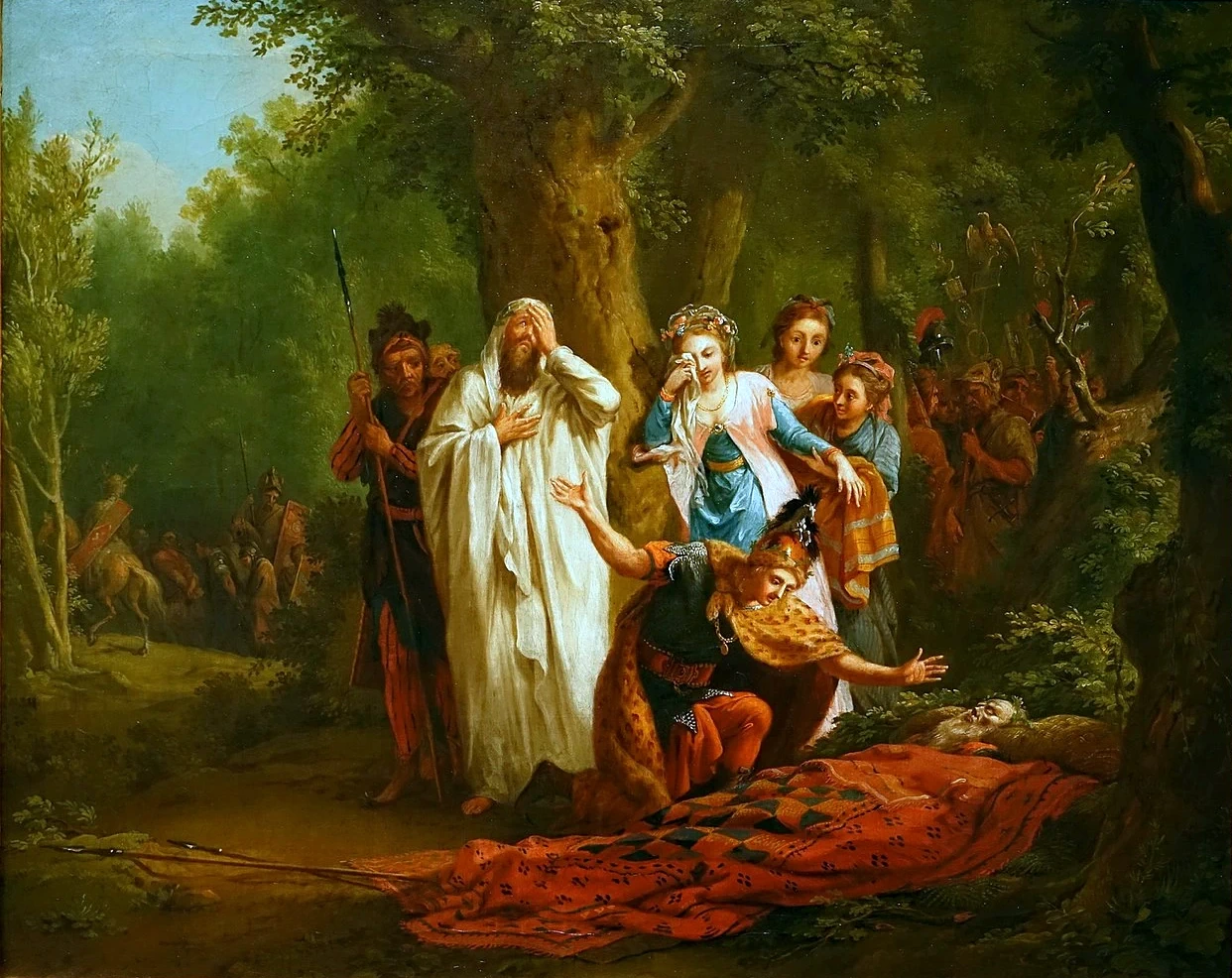 Hermann e Thinnelda davanti al cadavere del padre - Hessisches Landesmuseum Darmstadt, Darmstadt